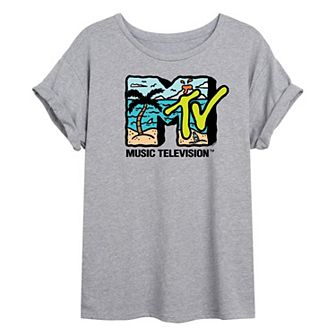 Juniors' MTV Beach Oversized Tee