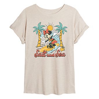 Disney's Minnie Mouse Juniors' Salt and Sea Oversized Tee