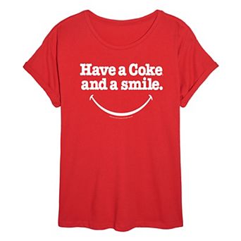 Juniors' Coca-Cola Coke & A Smile Oversized Tee