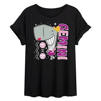 Juniors' SpongeBob Squarepants Pearl Gemini Oversized Tee