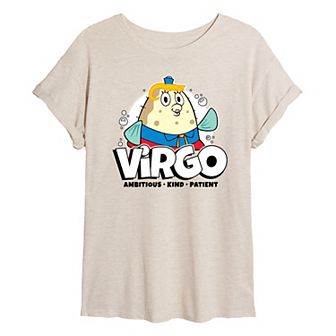 Juniors' SpongeBob Squarepants Mrs. Puff Virgo Oversized Tee