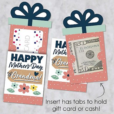 Big Dot Of Happiness Grandma, Happy Mother's Day - Money & Gift Card Nifty Gifty Holders 8 Ct