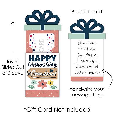 Big Dot Of Happiness Grandma, Happy Mother's Day - Money & Gift Card Nifty Gifty Holders 8 Ct
