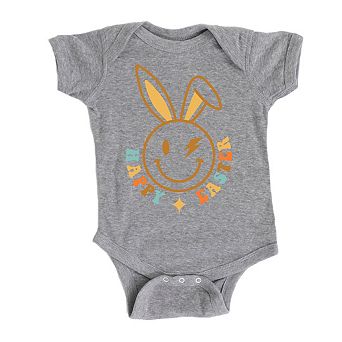 Happy Easter Smiley Lightning Boltbaby Bodysuit