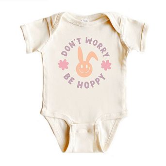 Don't Worry Be Hoppy Bunny Baby Bodysuit