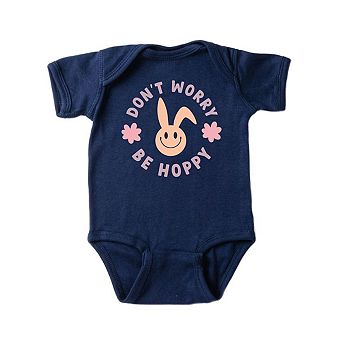 Don't Worry Be Hoppy Bunny Baby Bodysuit