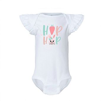 Hip Hop Bunny Baby Flutter Sleeve Bodysuit