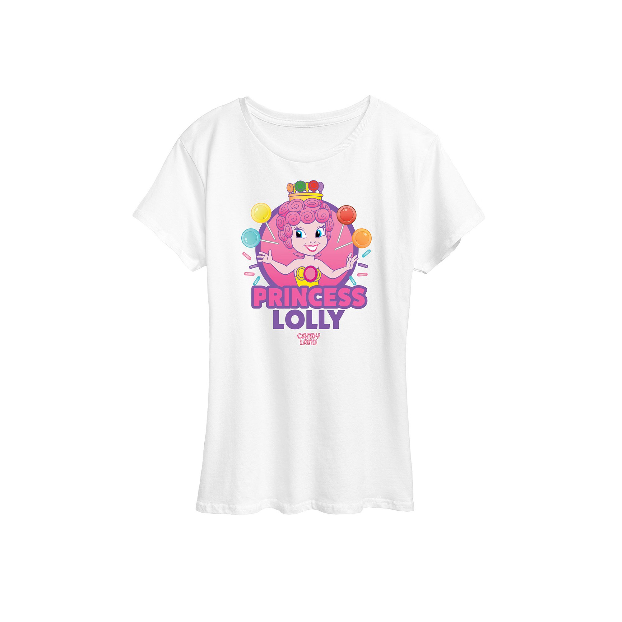 Womens Candy Land Princess Lolly Graphic Tee by Hasbro, Size: Small, White
