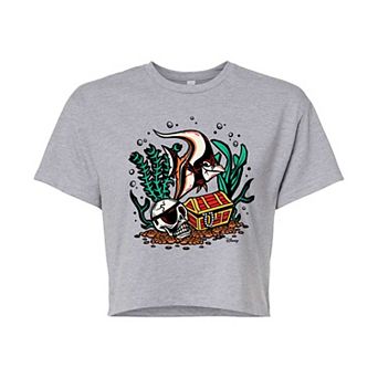 Disney / Pixar's Finding Nemo Gill Juniors' Treasure Chest Cropped Tee