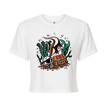 Disney / Pixar's Finding Nemo Gill Juniors' Treasure Chest Cropped Tee