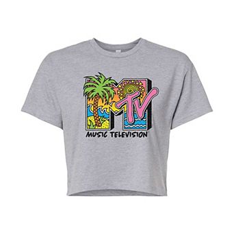 Juniors' MTV 80's Beach Cropped Tee