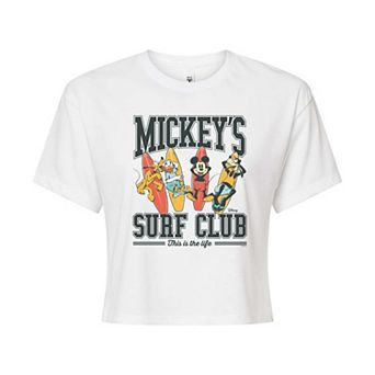 Disney's Mickey Mouse Juniors' Surf Club Cropped Tee