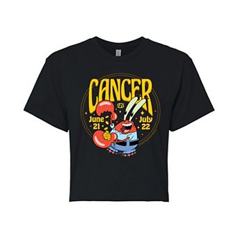 Juniors' SpongeBob SquarePants Mr. Krabs Cancer Cropped Tee