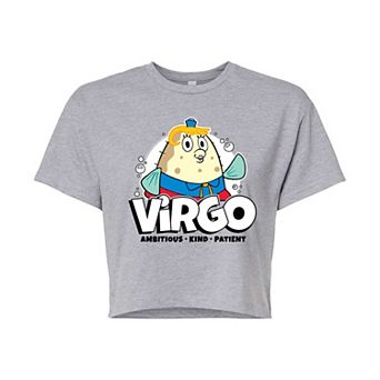 Juniors' SpongeBob SquarePants Mrs. Puff Virgo Cropped Tee