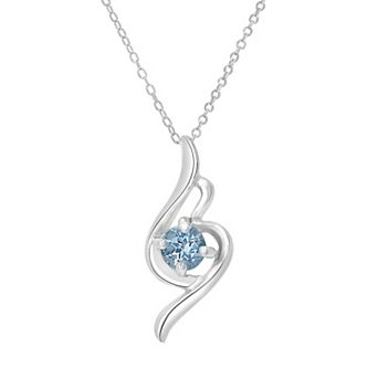 Gemistry Sterling Silver Stone Swirl Pendant Necklace