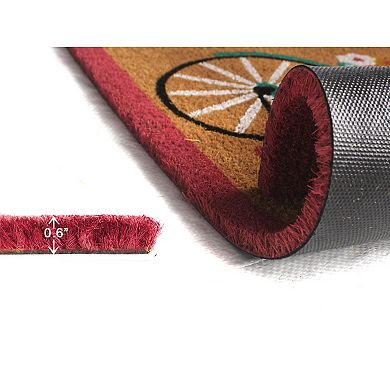 RugSmith Welcome Flowery Bicycle Doormat