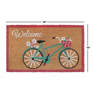 RugSmith Welcome Flowery Bicycle Doormat