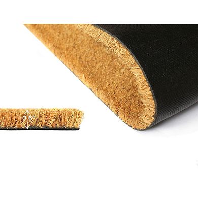 RugSmith "Welcome" Paw Print Coir Doormat