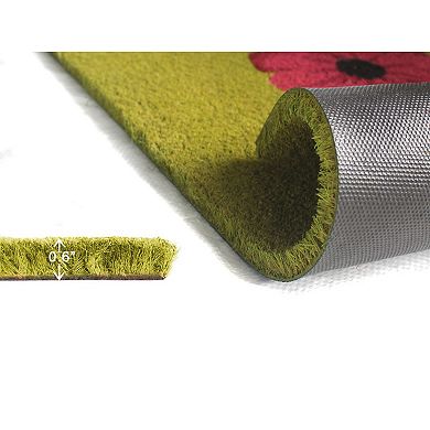 RugSmith Home Flower Script Doormat