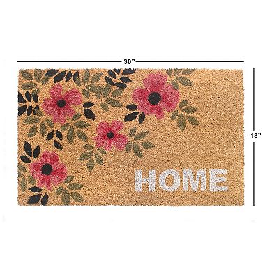 RugSmith Pink Floral Detail Home Doormat