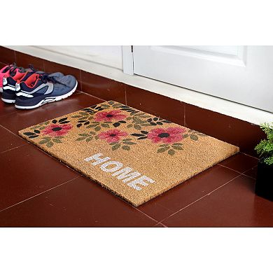 RugSmith Pink Floral Detail Home Doormat