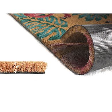 RugSmith Tres Flamingo and Ferns Doormat