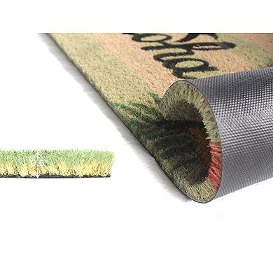 RugSmith Aloha Flamingo Doormat