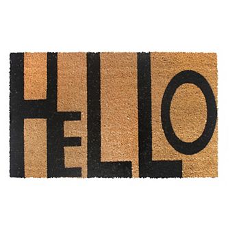 RugSmith HeLLo Spaced Script Doormat