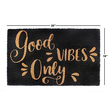 RugSmith Blackout Good Vibes Only Doormat