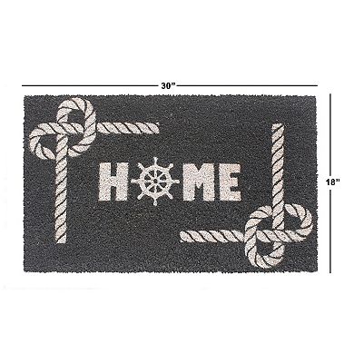 RugSmith Nautical Theme Home Script Doormat