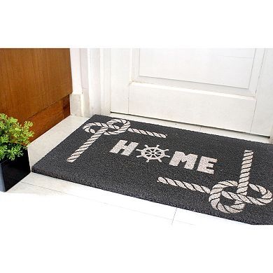 RugSmith Nautical Theme Home Script Doormat