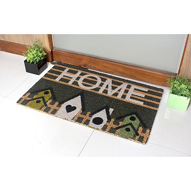 RugSmith Birdhouse Row Home Script Doormat