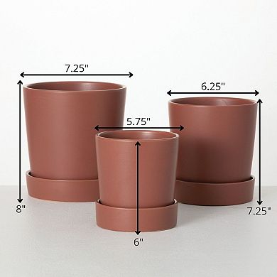 Haven Living Sand Planter with Saucer 3-Piece Set