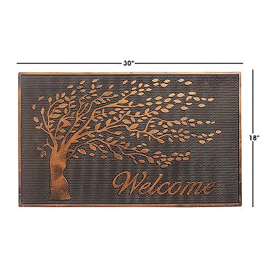 RugSmith Copper-Tone Windy Welcome Tree Doormat