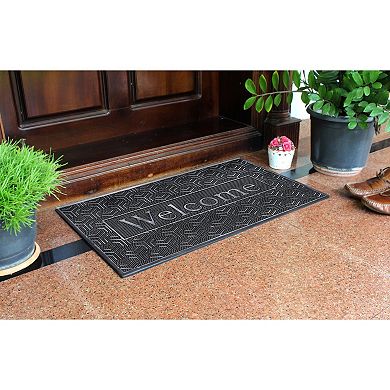 RugSmith Silver-Tone Geometric Welcome Doormat