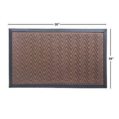 RugSmith Basic Zigzag Geo Print Doormat