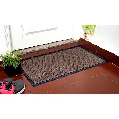 RugSmith Basic Zigzag Geo Print Doormat