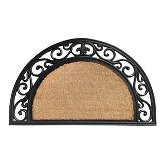 RugSmith Semi-Circle Faux Ironwork Border Doormat