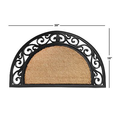 RugSmith Semi-Circle Faux Ironwork Border Doormat