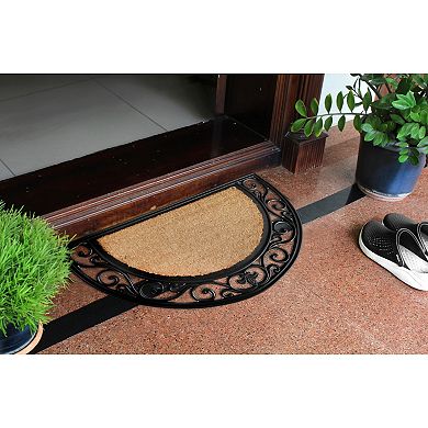 RugSmith Semi-Circle Faux Ironwork Border Doormat