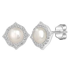 Black pearl earrings kohls hot sale