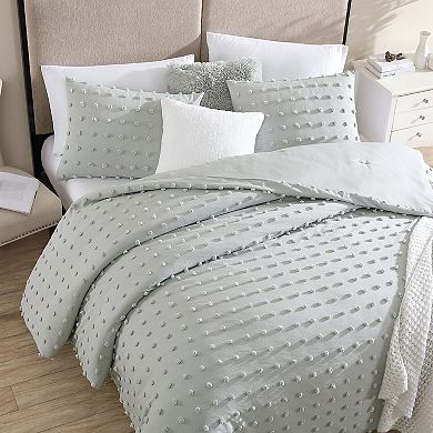 Swift Home Fluffy Pom Pom Comforter Set with Shams