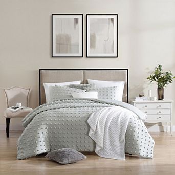 Swift Home Fluffy Pom Pom Comforter Set with Shams