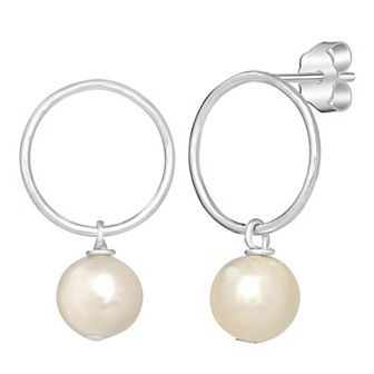 Gemistry Sterling Silver Open Circle Drop Earrings