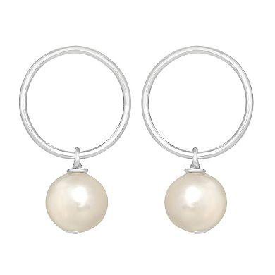 Gemistry Sterling Silver Open Circle Drop Earrings