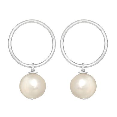 Gemistry Sterling Silver Open Circle Drop Earrings