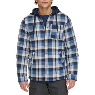 Men's Levi's® Quilted Hooded Shirt Jacket - Size Med