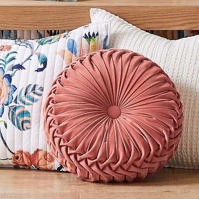 Levtex Home Eleni Round Velvet Pillow