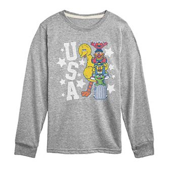Boys 8-20 Sesame Street USA Long Sleeve Graphic Tee