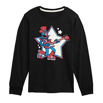 Boys 8-20 Sesame Street Rock Star Grover Long Sleeve Graphic Tee